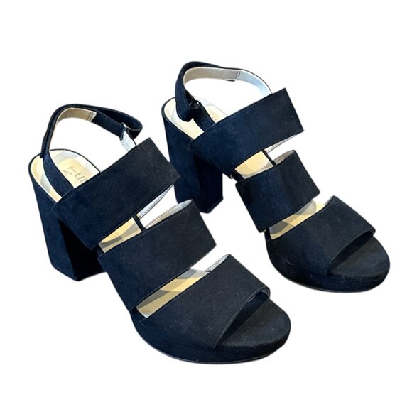 Naturalizer Freema Black Platform Sandal - Picture 1 of 7